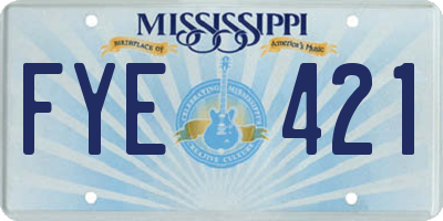 MS license plate FYE421