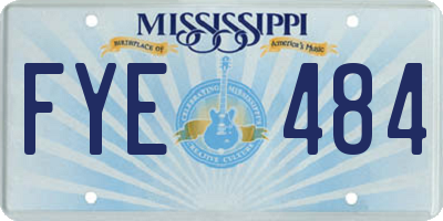 MS license plate FYE484