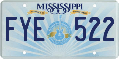 MS license plate FYE522