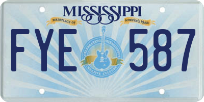 MS license plate FYE587