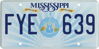 MS license plate FYE639