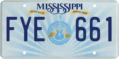 MS license plate FYE661