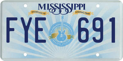 MS license plate FYE691