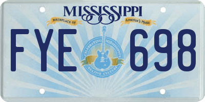 MS license plate FYE698
