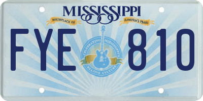 MS license plate FYE810