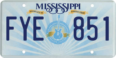 MS license plate FYE851