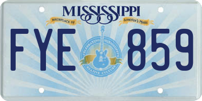 MS license plate FYE859