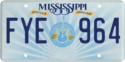 MS license plate FYE964