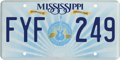 MS license plate FYF249