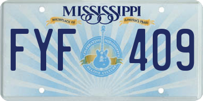MS license plate FYF409