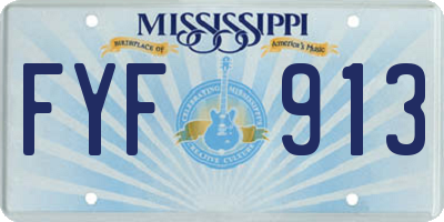 MS license plate FYF913