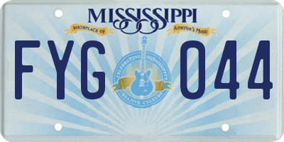 MS license plate FYG044