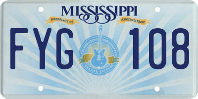 MS license plate FYG108
