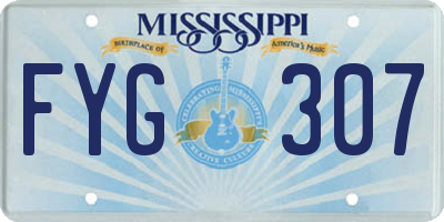 MS license plate FYG307