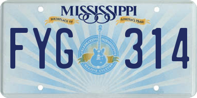 MS license plate FYG314