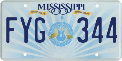 MS license plate FYG344