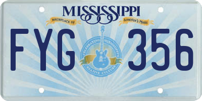 MS license plate FYG356
