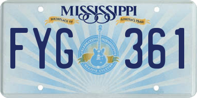 MS license plate FYG361
