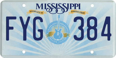 MS license plate FYG384