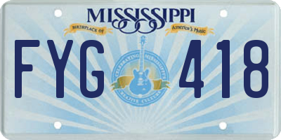 MS license plate FYG418