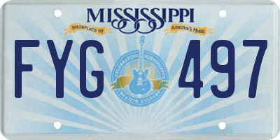 MS license plate FYG497