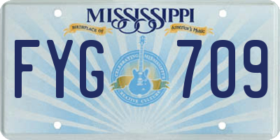 MS license plate FYG709