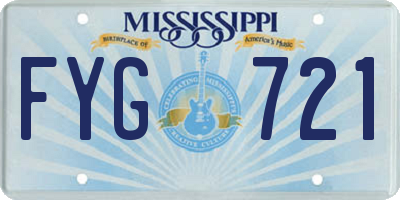 MS license plate FYG721