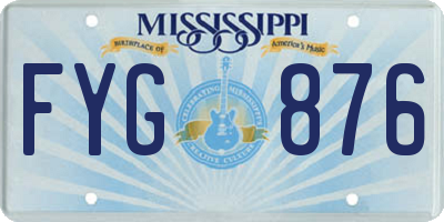 MS license plate FYG876