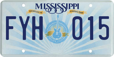 MS license plate FYH015