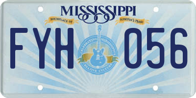 MS license plate FYH056