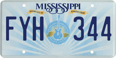 MS license plate FYH344