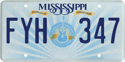 MS license plate FYH347