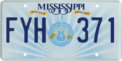 MS license plate FYH371