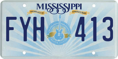 MS license plate FYH413