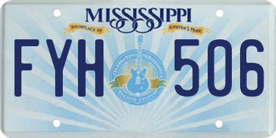 MS license plate FYH506
