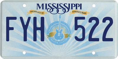 MS license plate FYH522