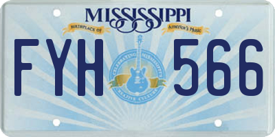 MS license plate FYH566