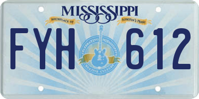 MS license plate FYH612