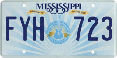 MS license plate FYH723