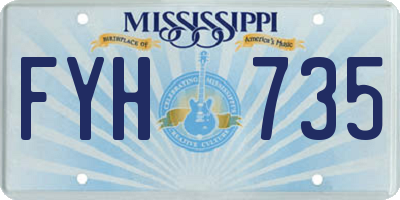 MS license plate FYH735