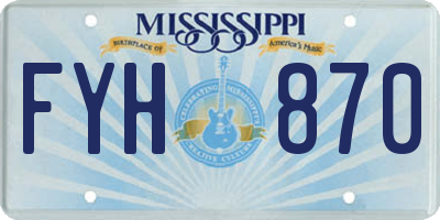 MS license plate FYH870