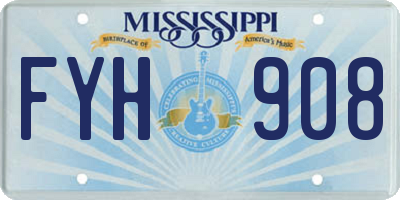 MS license plate FYH908
