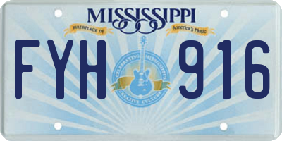 MS license plate FYH916
