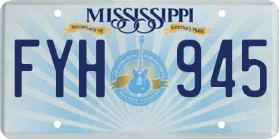 MS license plate FYH945