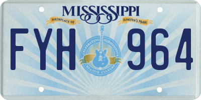 MS license plate FYH964