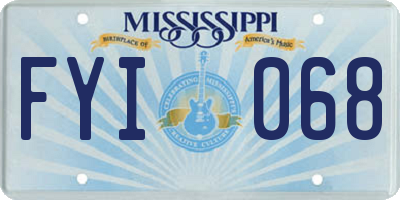 MS license plate FYI068