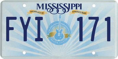 MS license plate FYI171