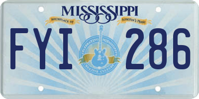 MS license plate FYI286