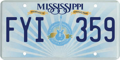 MS license plate FYI359