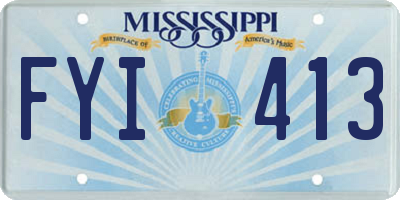 MS license plate FYI413